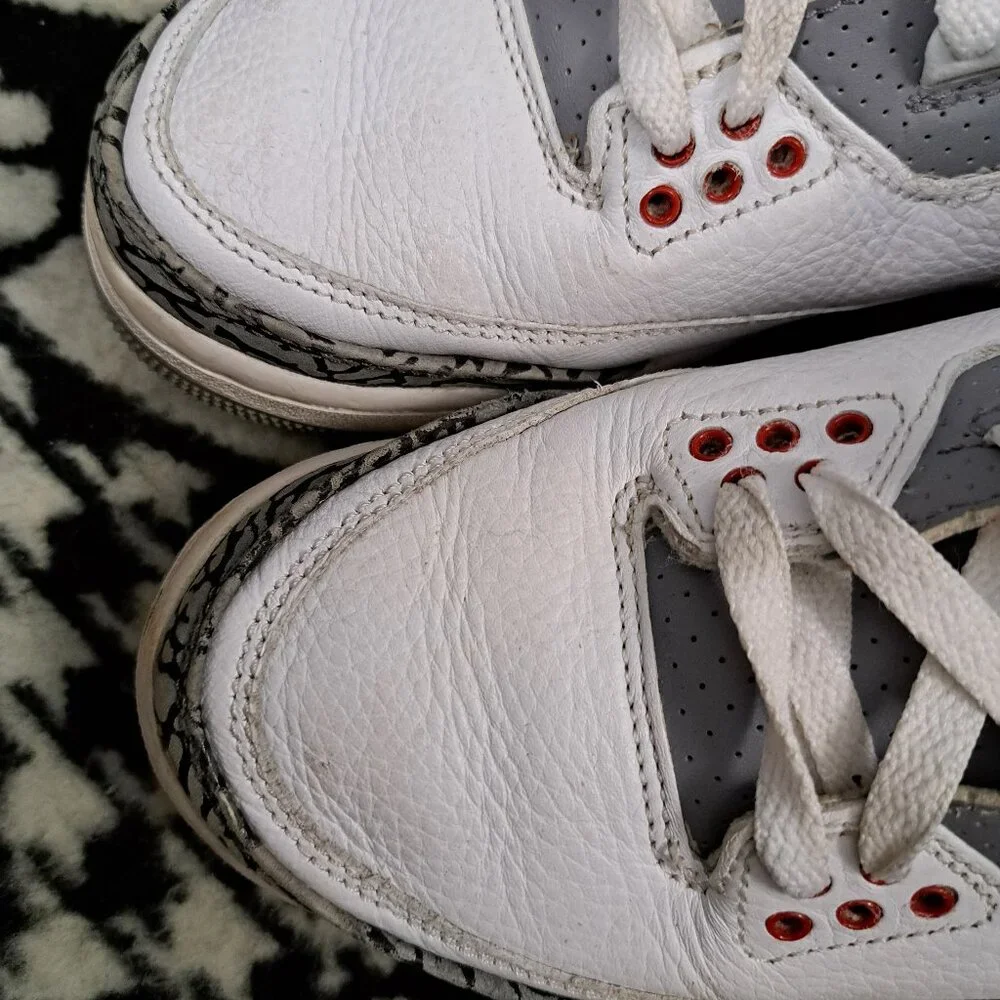 %Nike Air Jordan 3 Retro Fire Red Kids Sneakers AJ7